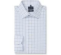 OLYMP Luxor 24/Seven, atmungsaktives Stretch Hemd, Modern Fit, Blau, Karo, Kent, 43 (1398241143)