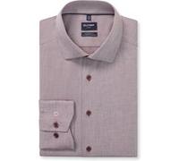 OLYMP Luxor 24/Seven, atmungsaktives Stretch Hemd, modern fit, Bordeaux, Kent, 43 (1230243743)