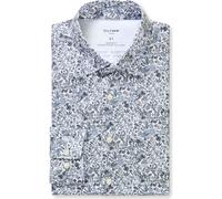 OLYMP Luxor 24/Seven Modern Fit Jerseyhemd blau, Bedruckt