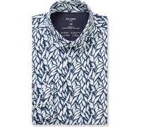 OLYMP Luxor 24/Seven Modern Fit Jerseyhemd marine, Bedruckt