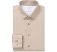 Businesshemd OLYMP "OLYMP Luxor 24/Seven, modern fit, New Kent", Herren, Gr. 42, Normaler Arm, nougat, 92% Baumwolle, 8% Elasthan, Hemden (92005911-42) nougat