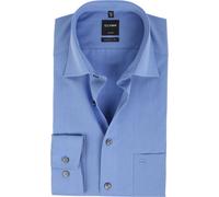 OLYMP Luxor Bügelfrei Hemd Modern Fit Blau - Größe 48 Blau 48