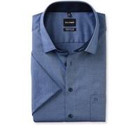 OLYMP Herren Oberhemd Kurzarm Big.Tal,Natté,468 Business Big 01,01 Kent-Kragen,Marine 18,50