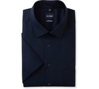 Businesshemd OLYMP "OLYMP Luxor, Comfort Fit - Big, Kent", Herren, Gr. 52, Normaler Arm, schwarz (kobalt), 100% Baumwolle, Hemden (16642529-52) kobalt