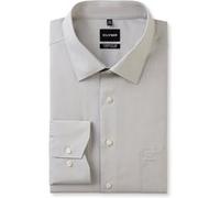 OLYMP Hemd Herren Comfort Fit Langarm Baumwolle grau, 53