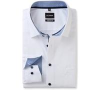 OLYMP Luxor Big & Tall Comfort Fit Hemd weiss, Einfarbig