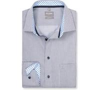 Businesshemd OLYMP "OLYMP Luxor, comfort fit, New Kent mit extra langem Arm", Herren, Gr. 45, Normaler Arm, marine, 100% Baumwolle, Hemden (99592800-45) marine