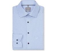 Businesshemd OLYMP "OLYMP Luxor, comfort fit, New Kent mit extra langem Arm", Herren, Gr. 46, Normaler Arm, bleu, 100% Baumwolle, Hemden (92182336-46) bleu