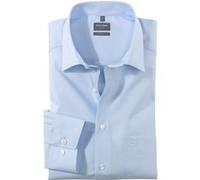 OLYMP Herren Businesshemd Langarm Luxor,Einfarbig,Comfort fit,New Kent,blau 15,39