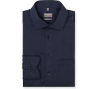Businesshemd OLYMP "OLYMP Luxor, comfort fit, New Kent", Herren, Gr. 40, Normaler Arm, marine, 100% Baumwolle, Hemden (44362718-40) marine