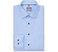 Businesshemd OLYMP "OLYMP Luxor, comfort fit, New Kent", Herren, Gr. 42, Normaler Arm, bleu, 100% Baumwolle, Hemden (65922045-42) bleu