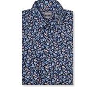 Businesshemd OLYMP "OLYMP Luxor, comfort fit, New Kent", Herren, Gr. 43, Normaler Arm, marine, 100% Baumwolle, Hemden (20433225-43) marine