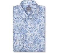 Businesshemd OLYMP "OLYMP Luxor, comfort fit, New Kent", Herren, Gr. 43, Normaler Arm, bleu, 100% Baumwolle, Hemden (32158806-43) bleu
