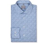 OLYMP Luxor Comfort Fit Hemd blau, Bedruckt