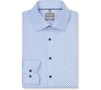 Businesshemd OLYMP "OLYMP Luxor, Comfort Fit, New Kent", Herren, Gr. 44, Normaler Arm, bleu, 100% Baumwolle, Hemden (55984069-44) bleu