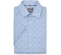 OLYMP Luxor, bügelfreies Business Hemd, Comfort Fit, Blau, Kurzarm, Kent, 44 (1082121144)