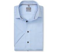 Businesshemd OLYMP "OLYMP Luxor, comfort fit, New Kent", Herren, Gr. 47, Normaler Arm, blau (bleu), 100% Baumwolle, Hemden (25758606-47) bleu