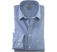 OLYMP Luxor Comfort Fit Hemd marine/weiss, Gestreift