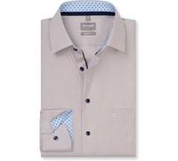 Businesshemd OLYMP "OLYMP Luxor, comfort fit, New Kent", Herren, Gr. 39, Normaler Arm, nougat, 100% Baumwolle, Hemden (98629722-39) nougat