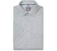 Businesshemd OLYMP "OLYMP Luxor, comfort fit, New Kent", Herren, Gr. 44, Normaler Arm, grau (hellgrün), 100% Baumwolle, Hemden (59838064-44) hellgrün