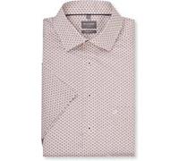 OLYMP Kurzarmhemd Herren Comfort Fit Kurzarm Baumwolle orange, 44