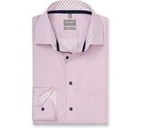 Businesshemd OLYMP "OLYMP Luxor, comfort fit, New Kent", Herren, Gr. 48, Normaler Arm, mauve, 100% Baumwolle, Hemden (98949911-48) mauve