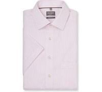 OLYMP Luxor, bügelfreies Business Hemd, Comfort Fit, Rosa, Streifen, Kurzarm, Kent, 44 (1013123144)