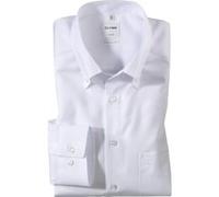OLYMP Luxor, bügelfreies Business Hemd, comfort fit, Weiß, Button-down, 41 (0251640041)