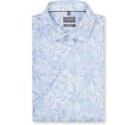 OLYMP Hemd Luxor, Comfort Fit, Kurzarm, Blau