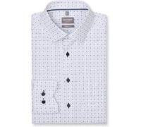 OLYMP Luxor, bügelfreies Business Hemd, Comfort Fit, Weiß, Under-button-down, 43 (1102140043)