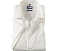 OLYMP Luxor, bügelfreies Business Hemd, Modern Fit, Beige, Kurzarm, Kent, 38 (0300122138)
