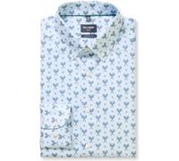 OLYMP Luxor, bügelfreies Business Hemd, modern fit, Blau, Button-down, 39 (1298141139)