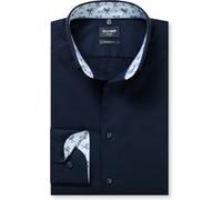 OLYMP Businesshemd Luxor – Modern Fit, Button-down, Herren Gr. 39, Marine, 100% Baumwolle