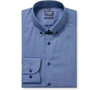 OLYMP Luxor, bügelfreies Business Hemd, modern fit, Blau, Button-down, 40 (1801071440)