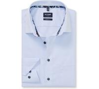 Businesshemd OLYMP "OLYMP Luxor, modern fit, Businesshemd, New Kent", Herren, Gr. 43, Normaler Arm, bleu, 100% Baumwolle, Hemden (18809002-43) bleu