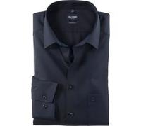 OLYMP Luxor, bügelfreies Business Hemd, modern fit, Blau, Kent, 44 (0302649644)