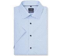 OLYMP Luxor, bügelfreies Business Hemd, Modern Fit, Blau, Kurzarm, Kent, 38 (1238121138)