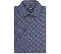 Businesshemd OLYMP "OLYMP Luxor, modern fit, New Kent", Herren, Gr. 40, Normaler Arm, marine, 100% Baumwolle, Hemden (20304051-40) marine