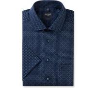 OLYMP Luxor, bügelfreies Business Hemd, modern fit, Blau, Kurzarm, Kent, 41 (1212721841)
