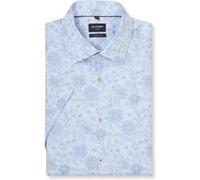 OLYMP Luxor, bügelfreies Business Hemd, Modern Fit, Blau, Kurzarm, Kent, 42 (1223121142)