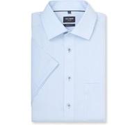 OLYMP Luxor, bügelfreies Business Hemd, Modern Fit, Blau, Kurzarm, Kent, 42 (1249121142)
