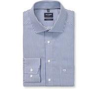 OLYMP Luxor, bügelfreies Business Hemd, modern fit, Blau, Streifen, Kent, 40 (1358741840)