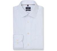 Businesshemd OLYMP "OLYMP Luxor, modern fit, New Kent", Herren, Gr. 42, Normaler Arm, bleu, 100% Baumwolle, Hemden (60805400-42) bleu