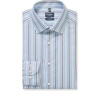 OLYMP Luxor, bügelfreies Business Hemd, modern fit, Blau, Streifen, Kent, 42 (1272141142)