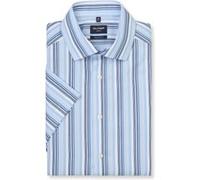 Businesshemd OLYMP "OLYMP Luxor, modern fit, Global Kent", Herren, Gr. 43, Normaler Arm, bleu, 100% Baumwolle, Hemden (81630433-43) bleu