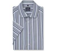 Businesshemd OLYMP "OLYMP Luxor, Modern Fit, Global Kent", Herren, Gr. 43, Normaler Arm, blau (marine), 100% Baumwolle, Hemden (28665637-43) marine