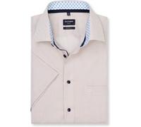 OLYMP Luxor, bügelfreies Business Hemd, modern fit, Braun, Kurzarm, Kent, 43 (1228122743)