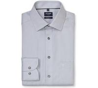 OLYMP - Modern Fit: Businesshemd grau/weiß - Gr. - 44