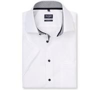 OLYMP Luxor, bügelfreies Business Hemd, Modern Fit, Grau, Kurzarm, Kent, 44 (0743126744)