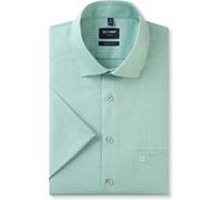 OLYMP Luxor, bügelfreies Business Hemd, modern fit, Grün, Kurzarm, Kent, 41 (1241724541)